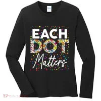 Each Dot Matters Polka Dot Lover Happy Dot Day Women's Long Sleeve Shirt thumb 0