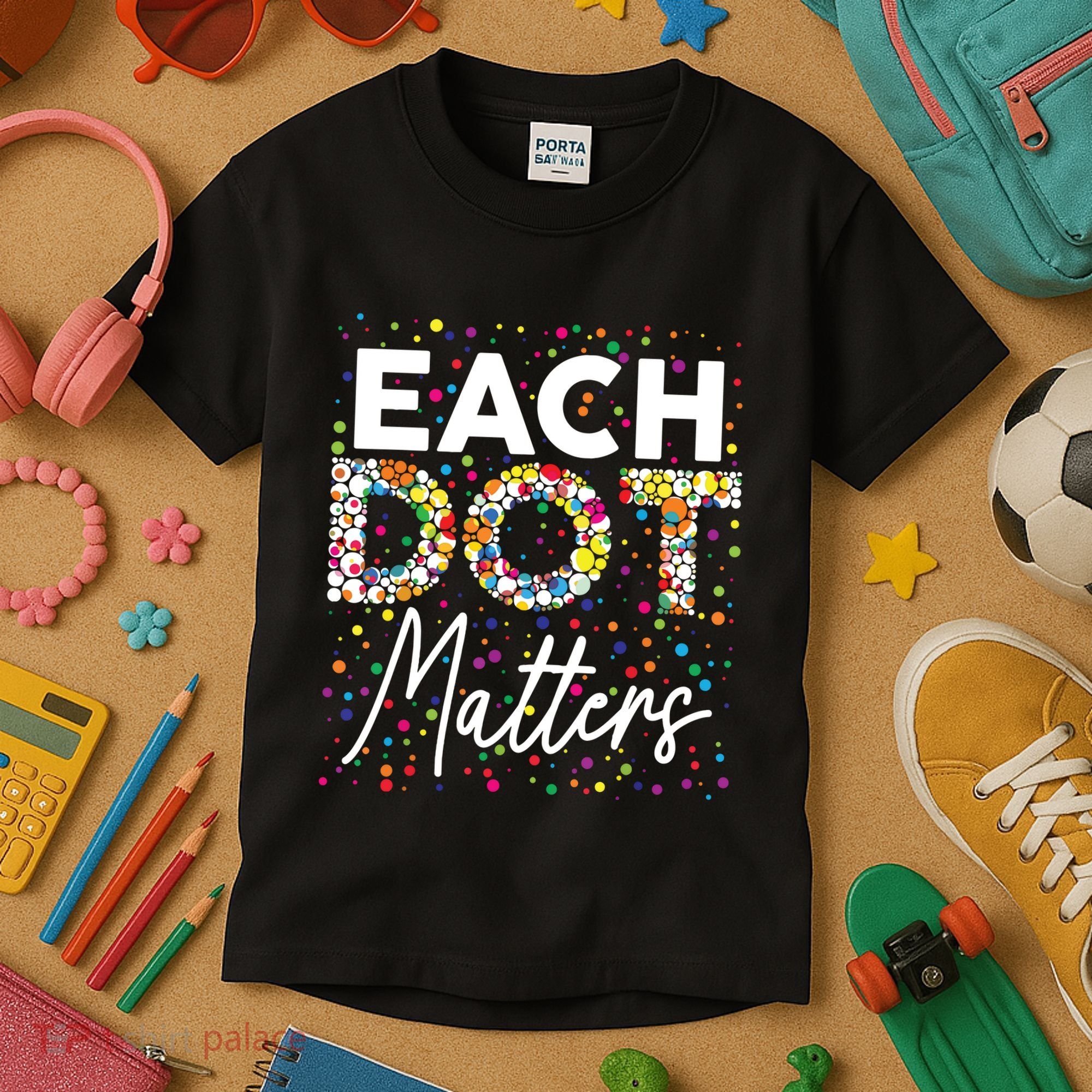 Each Dot Matters Polka Dot Lover Happy Dot Day Kids T-Shirt