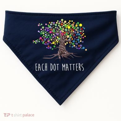 Each Dot Matters Colorful Unity Tree USA-Made Doggie Bandana