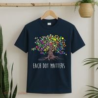 Each Dot Matters Colorful Unity Tree T-Shirt thumb 2