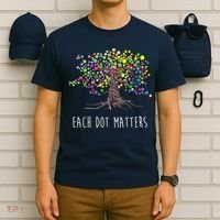 Each Dot Matters Colorful Unity Tree T-Shirt thumb 6