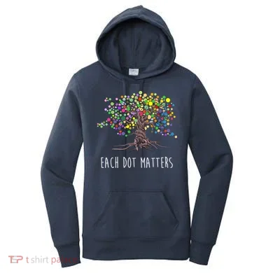 Each Dot Matters Colorful Unity Tree Women's Hoodie