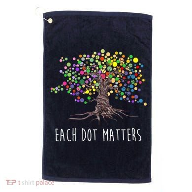 Each Dot Matters Colorful Unity Tree Golf Towel