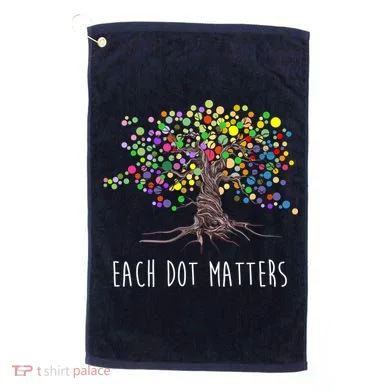 Each Dot Matters Colorful Unity Tree Golf Towel