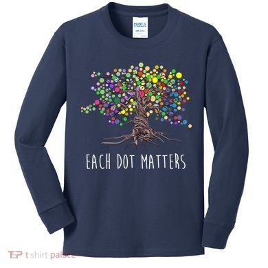 Each Dot Matters Colorful Unity Tree Kids Long Sleeve Shirt