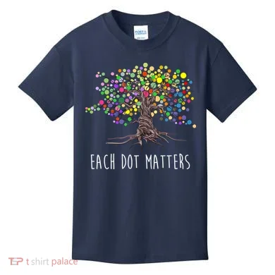 Each Dot Matters Colorful Unity Tree Kids T-Shirt