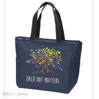 Each Dot Matters Colorful Unity Tree Tote Bag thumb 3
