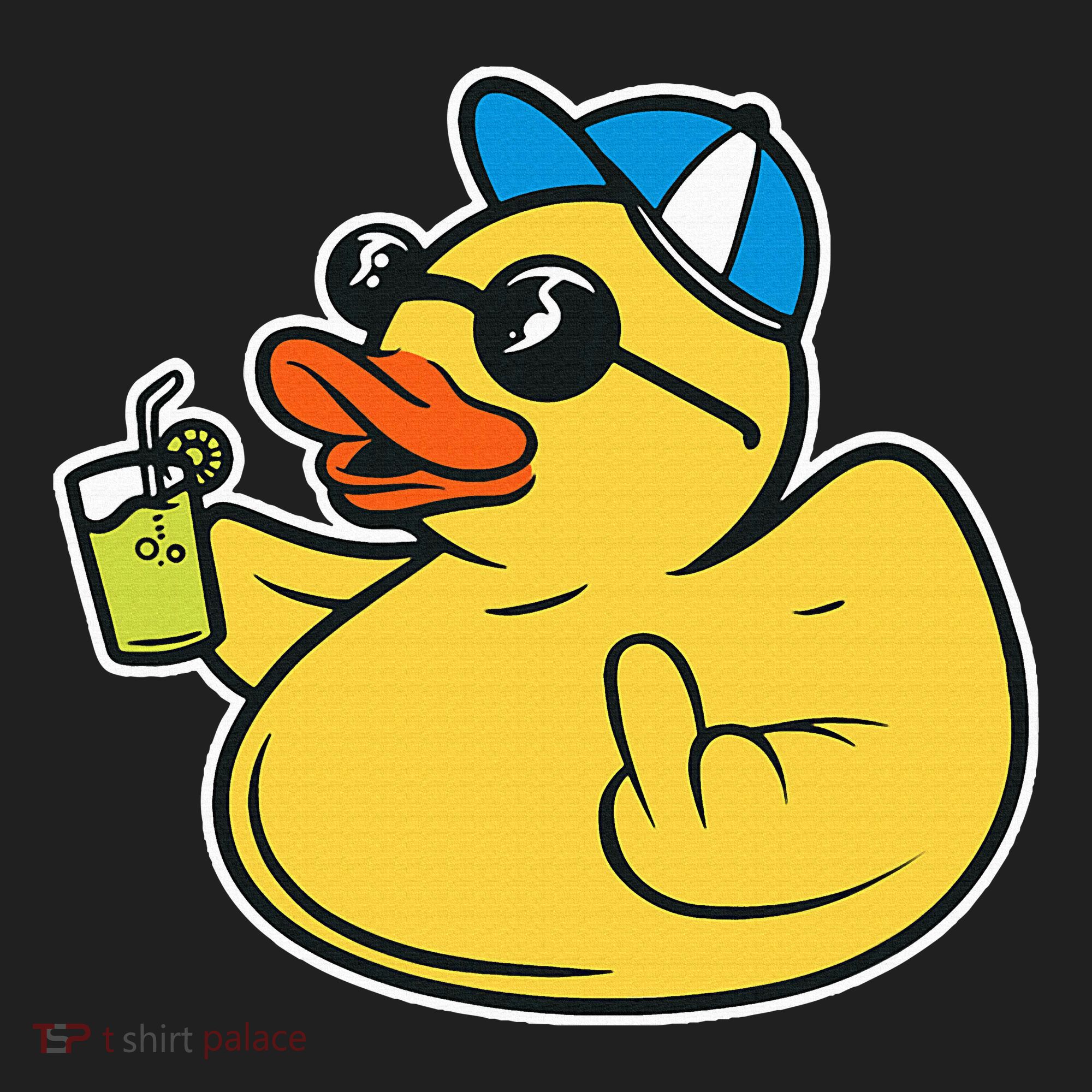 Evil Duck Middle Finger Cheeky Rubber Duck Women's Sweatshirt