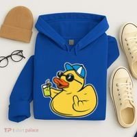 Evil Duck Middle Finger Cheeky Rubber Duck Hoodie thumb 4