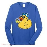 Evil Duck Middle Finger Cheeky Rubber Duck Long Sleeve Shirt thumb 0