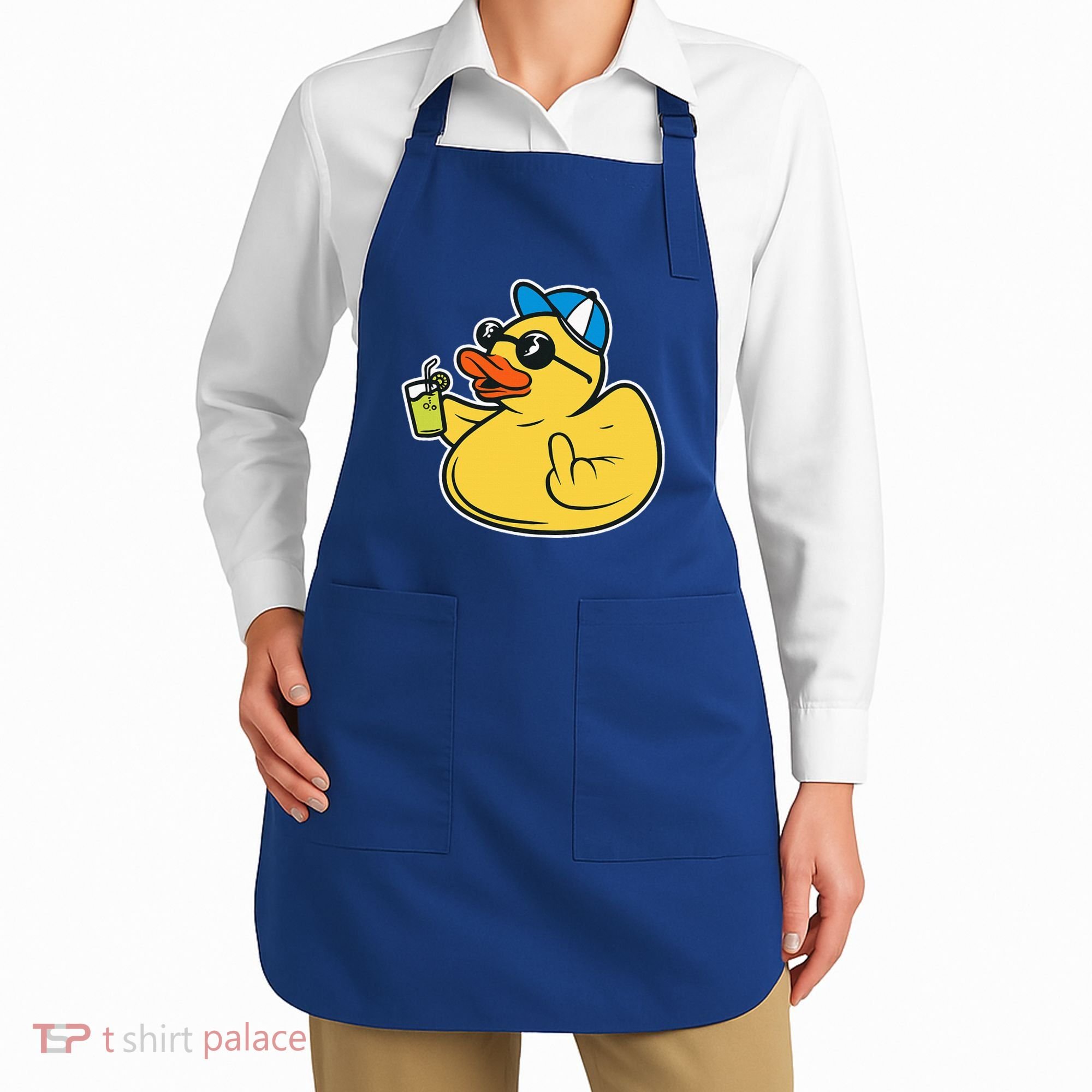 Evil Duck Middle Finger Cheeky Rubber Duck Apron