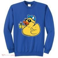 Evil Duck Middle Finger Cheeky Rubber Duck Sweatshirt thumb 0