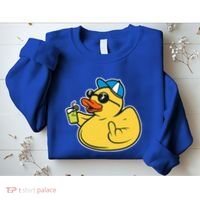 Evil Duck Middle Finger Cheeky Rubber Duck Sweatshirt thumb 2