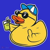 Evil Duck Middle Finger Cheeky Rubber Duck Sweatshirt thumb 3