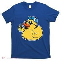 Evil Duck Middle Finger Cheeky Rubber Duck T-Shirt thumb 0
