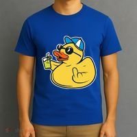 Evil Duck Middle Finger Cheeky Rubber Duck T-Shirt thumb 3