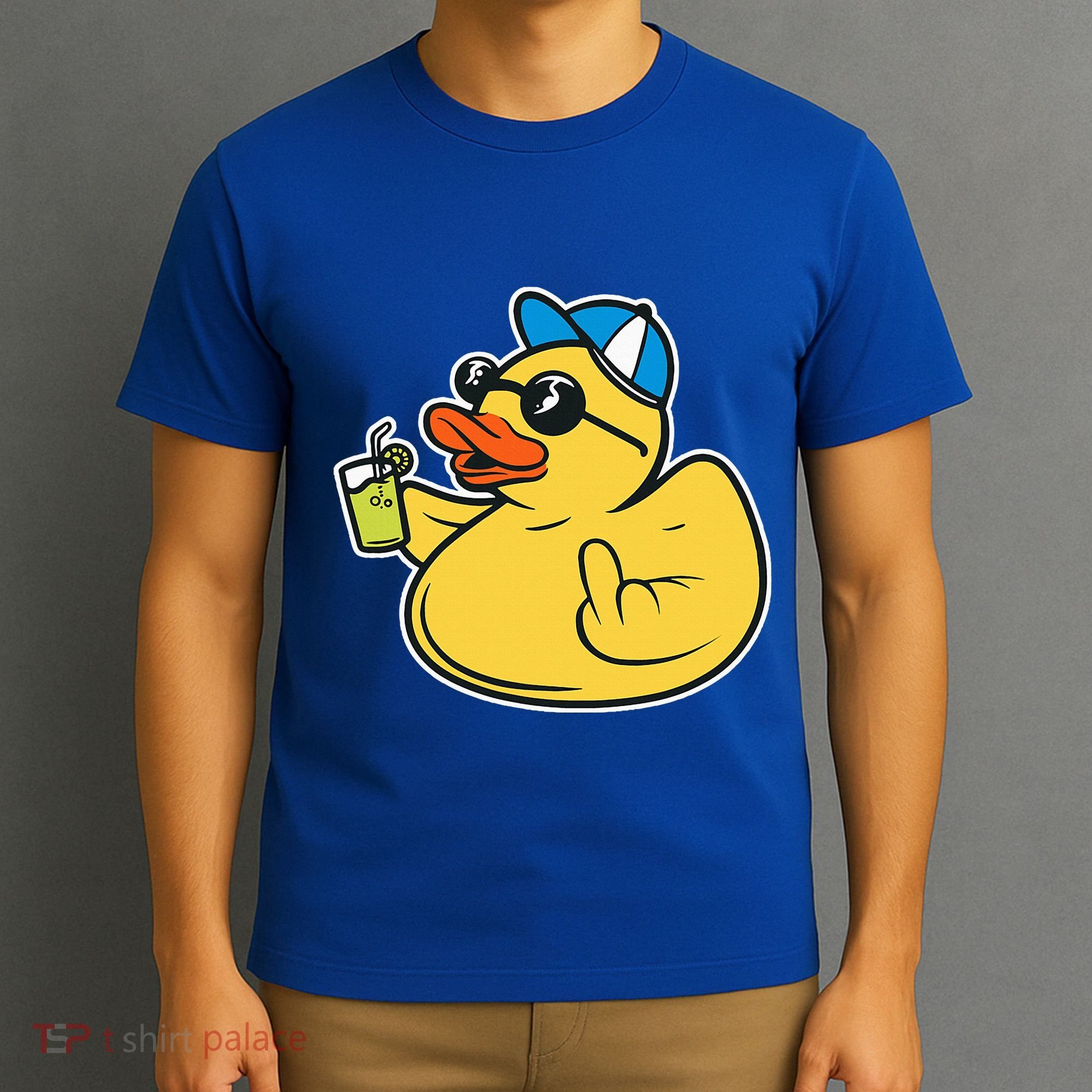 Evil Duck Middle Finger Cheeky Rubber Duck T-Shirt