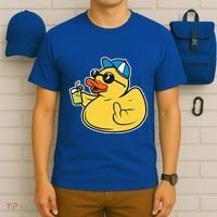Evil Duck Middle Finger Cheeky Rubber Duck T-Shirt thumb 6