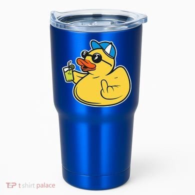 Evil Duck Middle Finger Cheeky Rubber Duck Tumbler