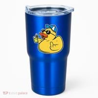 Evil Duck Middle Finger Cheeky Rubber Duck Tumbler thumb 0