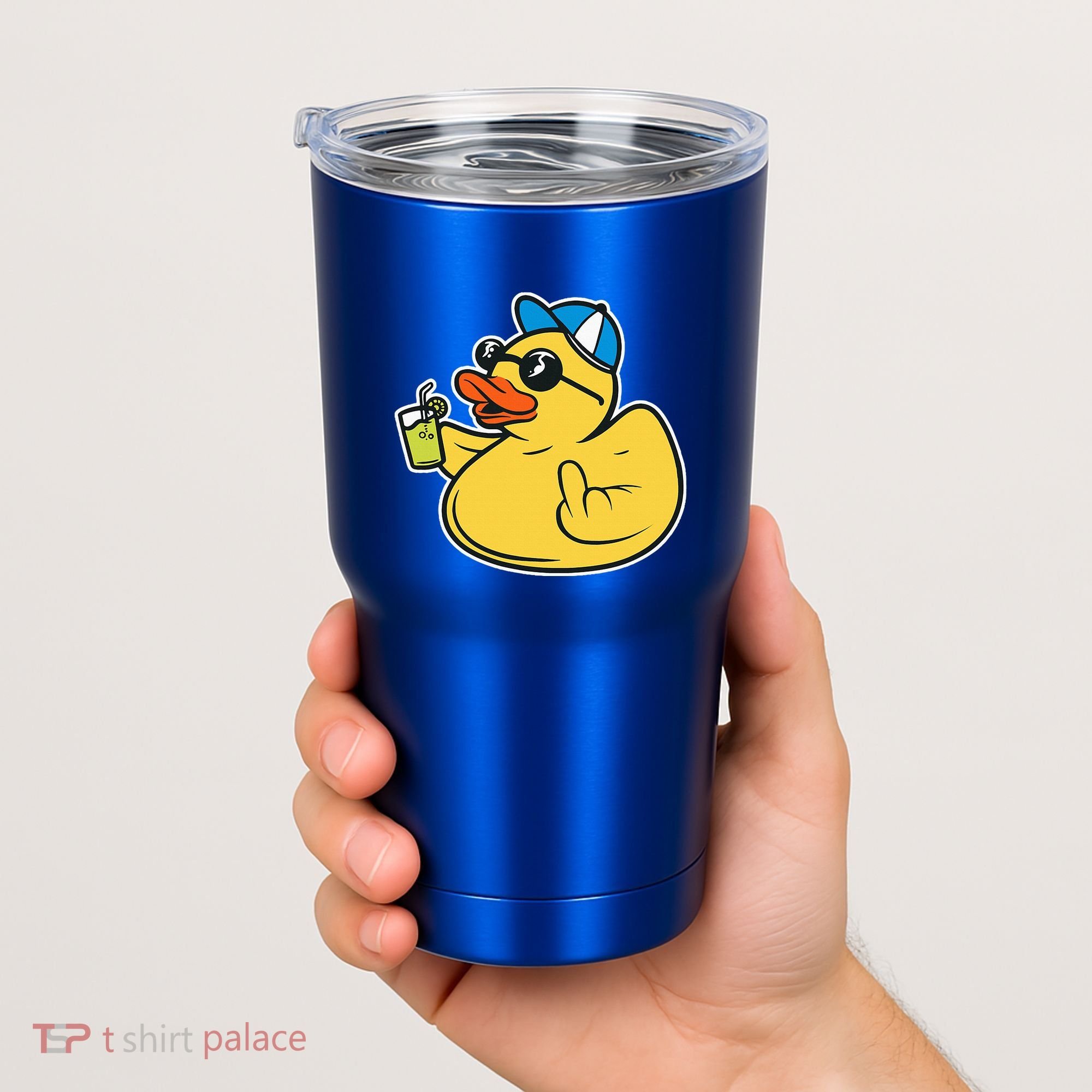 Evil Duck Middle Finger Cheeky Rubber Duck Tumbler