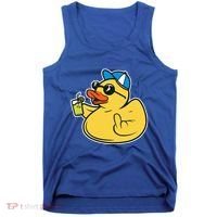 Evil Duck Middle Finger Cheeky Rubber Duck Tank Top thumb 0