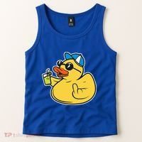 Evil Duck Middle Finger Cheeky Rubber Duck Tank Top thumb 2