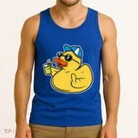 Evil Duck Middle Finger Cheeky Rubber Duck Tank Top thumb 3