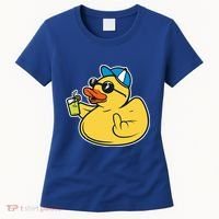 Evil Duck Middle Finger Cheeky Rubber Duck Women's T-Shirt thumb 0