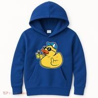 Evil Duck Middle Finger Cheeky Rubber Duck Kids Hoodie thumb 0