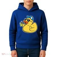 Evil Duck Middle Finger Cheeky Rubber Duck Kids Hoodie thumb 4