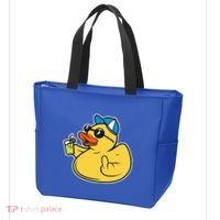 Evil Duck Middle Finger Cheeky Rubber Duck Tote Bag thumb 3