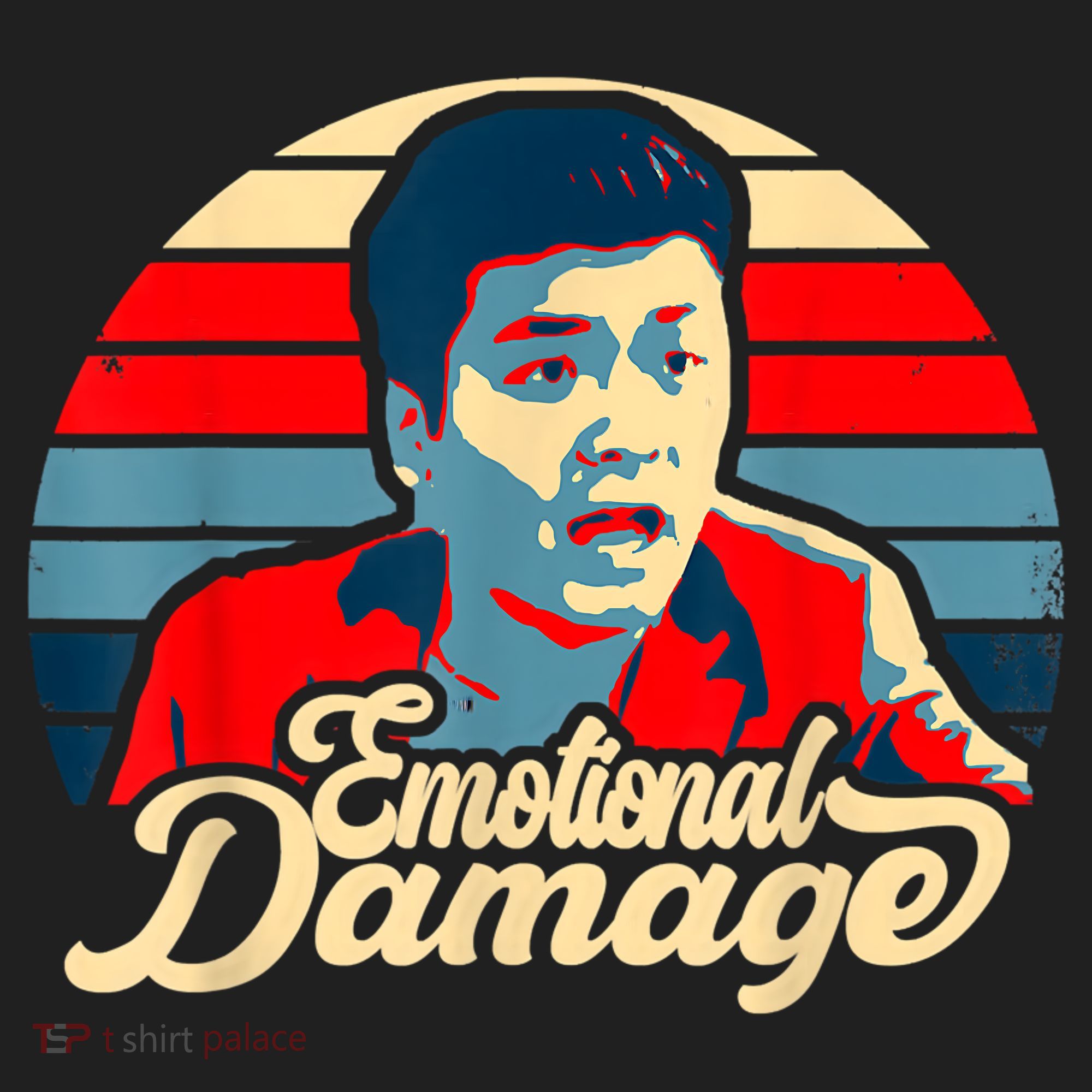 Emotional Damage Meme Funny Asian Guy Retro Hope Sunset Women's Sweatshirt