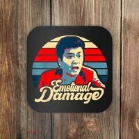 Emotional Damage Meme Funny Asian Guy Retro Hope Sunset Coaster thumb 0