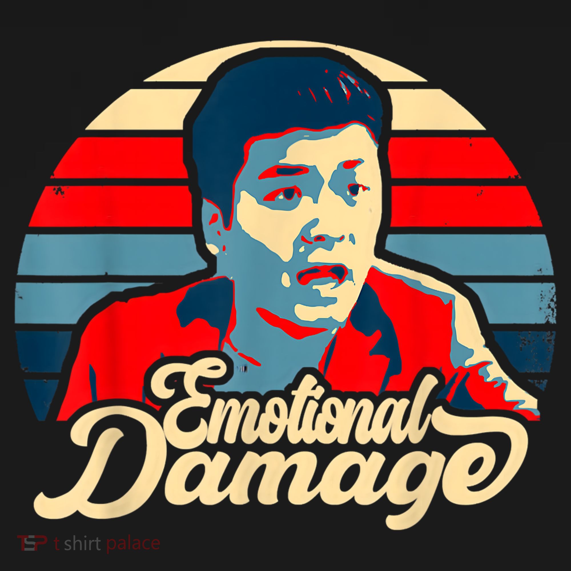 Emotional Damage Meme Funny Asian Guy Retro Hope Sunset Women's Tank Top