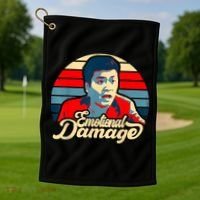 Emotional Damage Meme Funny Asian Guy Retro Hope Sunset Golf Towel thumb 1