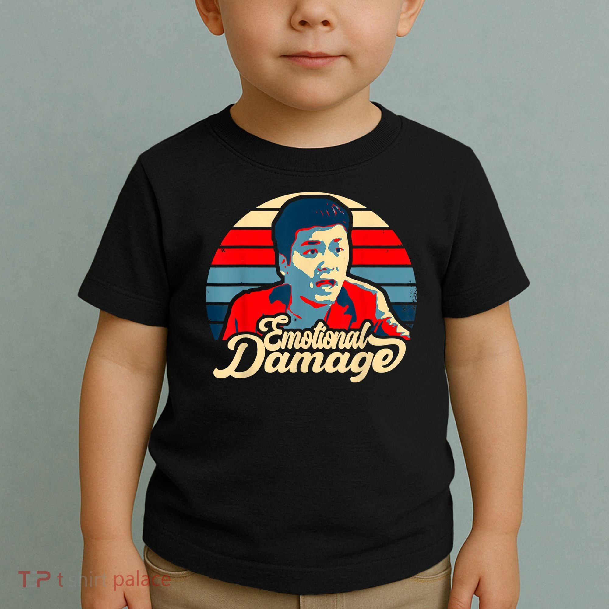 Emotional Damage Meme Funny Asian Guy Retro Hope Sunset Toddler T-Shirt