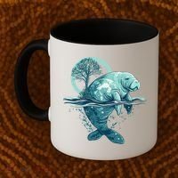 Earth Day Manatee Earth Day Manatee Artwork Coffee Mug thumb 2