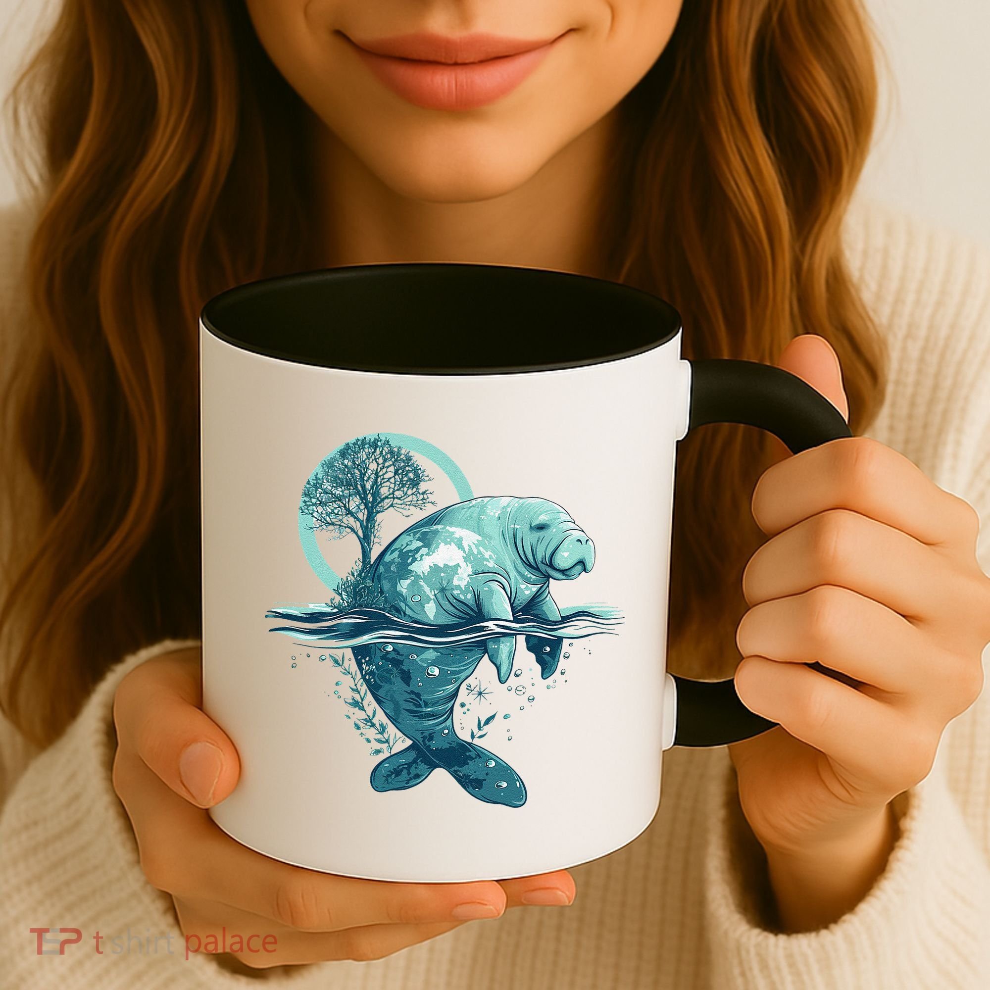 Earth Day Manatee Earth Day Manatee Artwork Coffee Mug
