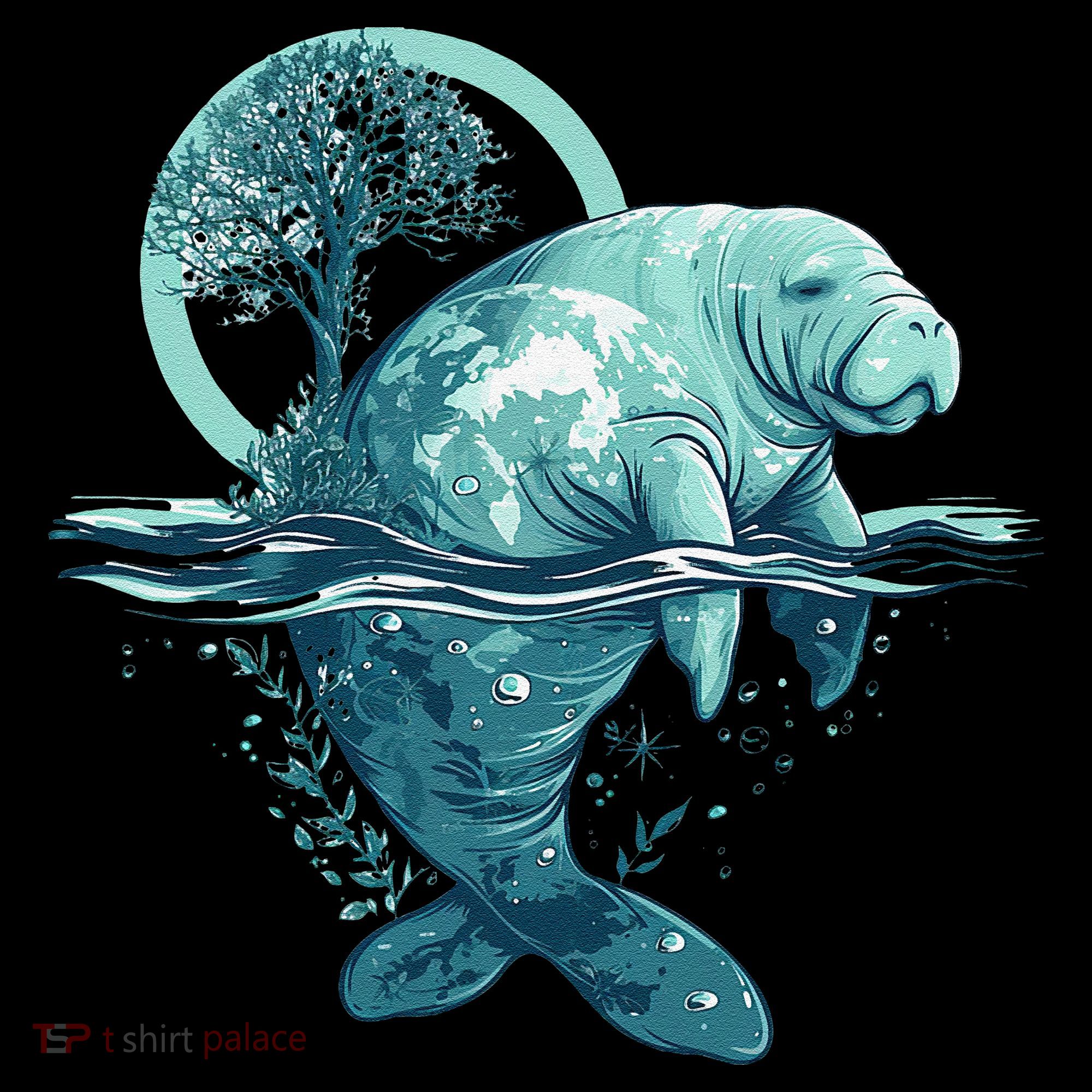 Earth Day Manatee Earth Day Manatee Artwork Coffee Mug