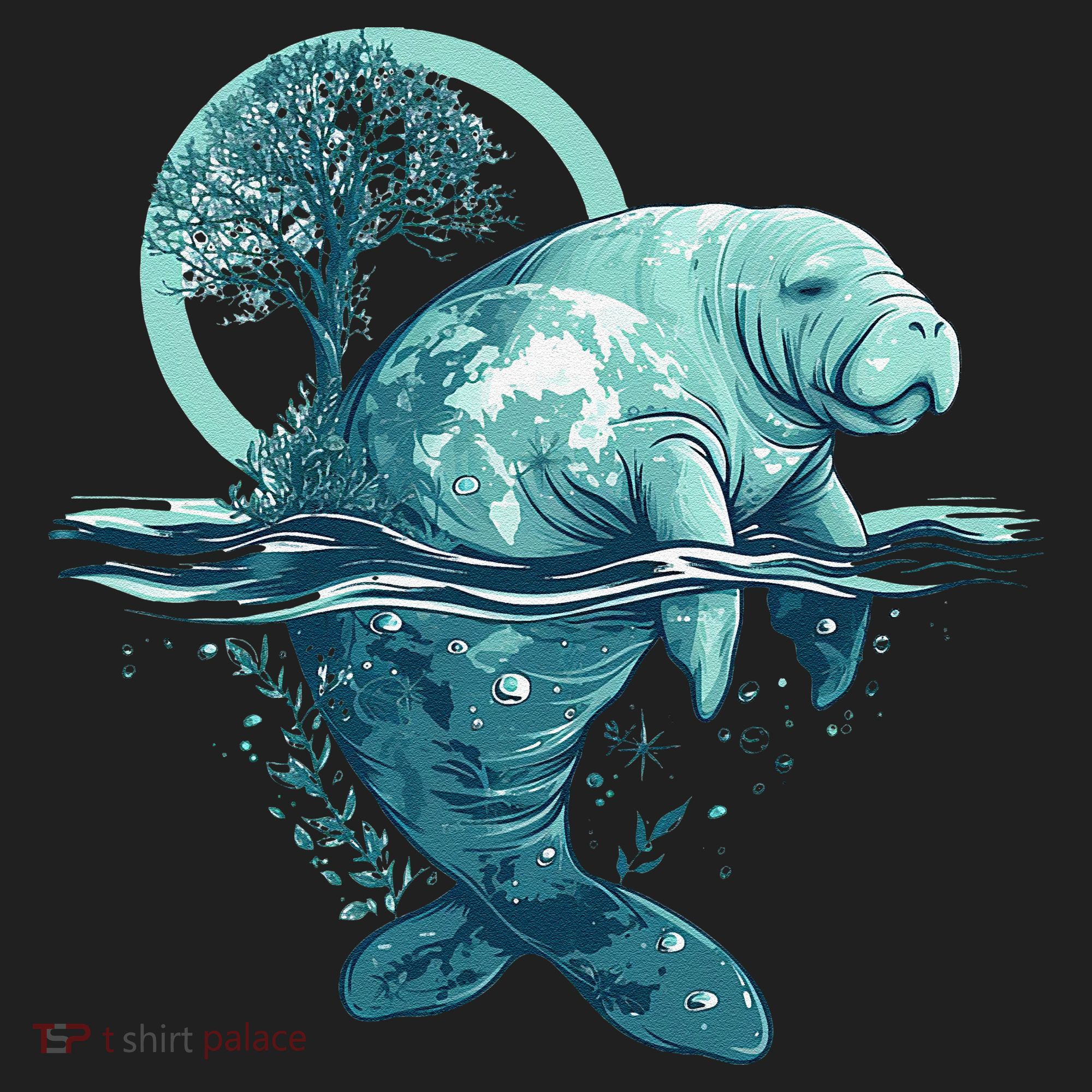 Earth Day Manatee Earth Day Manatee Artwork Tumbler