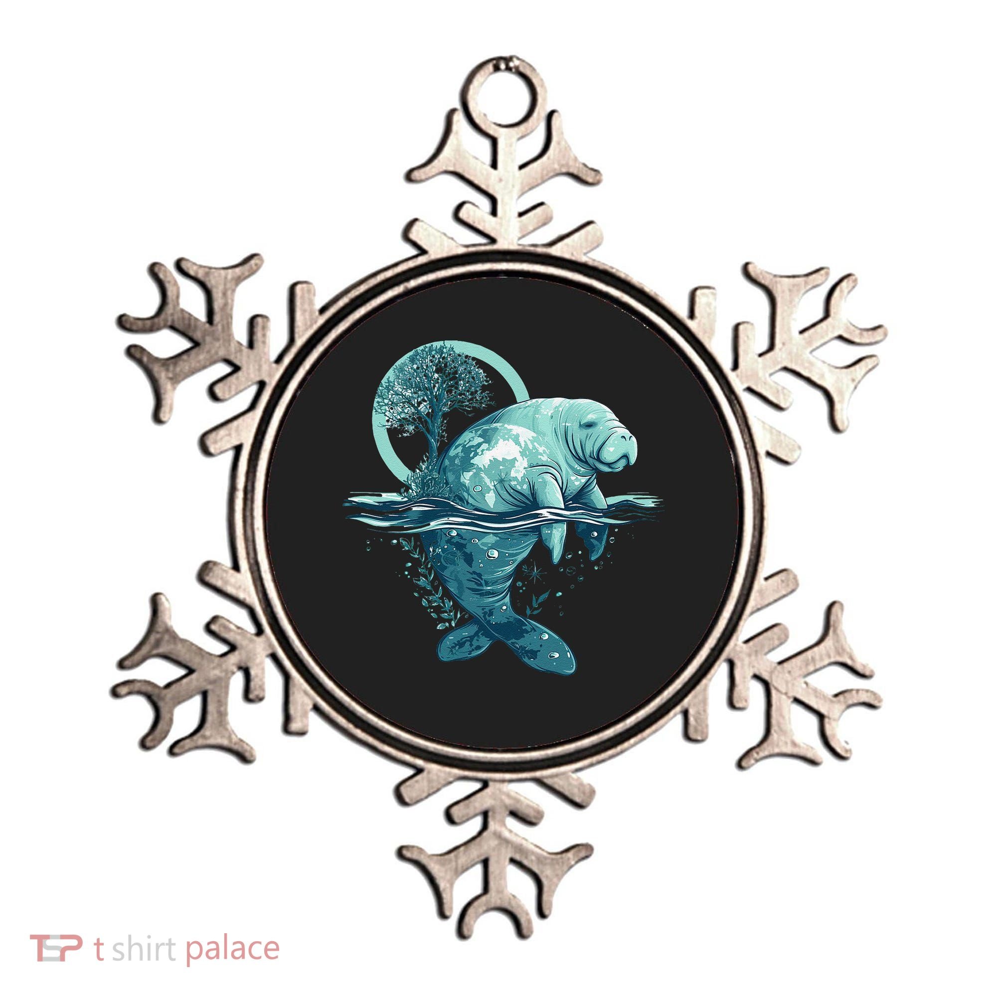 Earth Day Manatee Earth Day Manatee Artwork Ornament