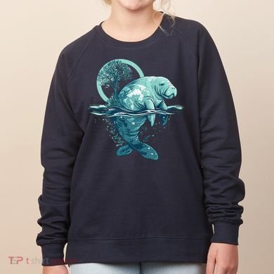 Earth Day Manatee Earth Day Manatee Artwork Women's Sweatshirt