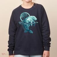 Earth Day Manatee Earth Day Manatee Artwork Women's Sweatshirt thumb 0