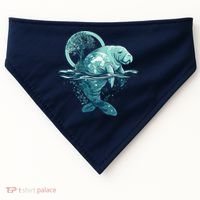Earth Day Manatee Earth Day Manatee Artwork USA-Made Doggie Bandana thumb 0