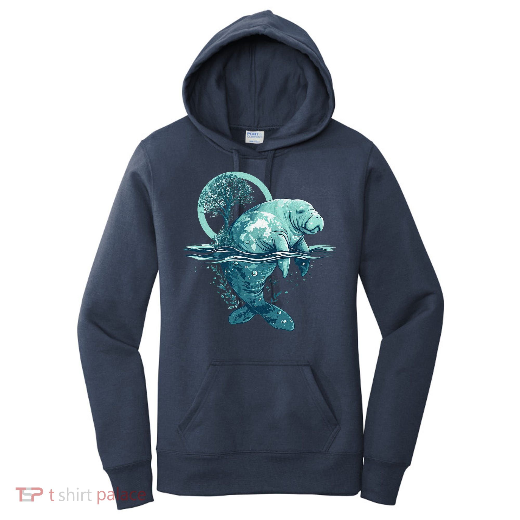 Earth Day Manatee Earth Day Manatee Artwork Women's Hoodie