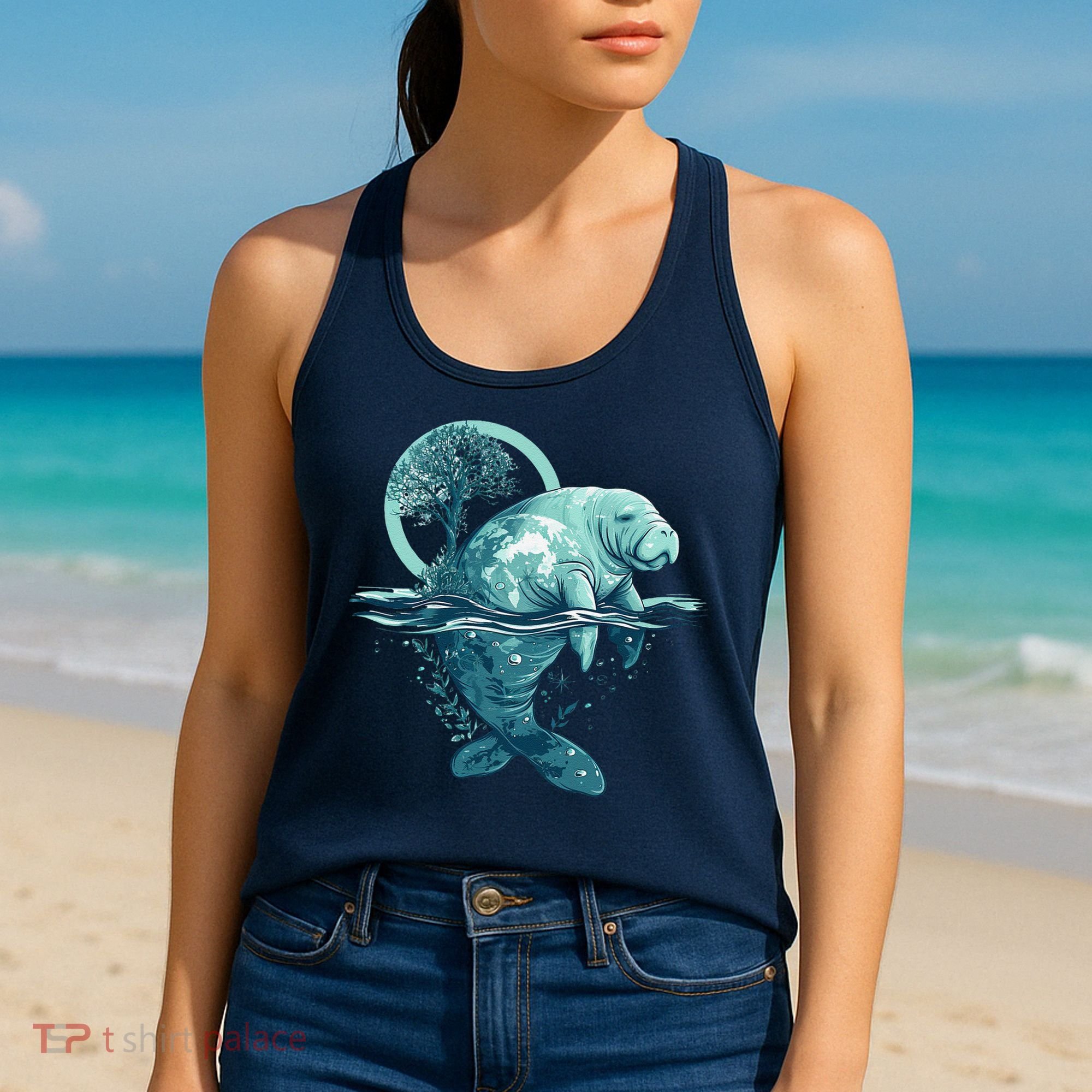 Earth Day Manatee Earth Day Manatee Artwork Women's Tank Top