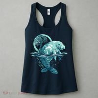 Earth Day Manatee Earth Day Manatee Artwork Women's Tank Top thumb 3