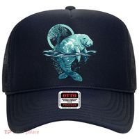 Earth Day Manatee Earth Day Manatee Artwork Hat thumb 0