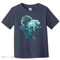 Earth Day Manatee Earth Day Manatee Artwork Toddler T-Shirt thumb 0